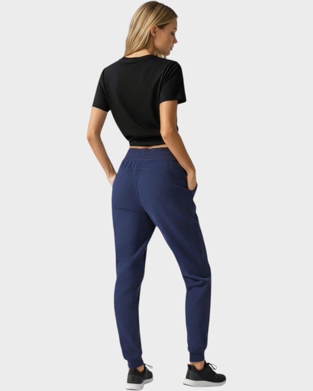 Trening, pantaloni sport - supra marime - negru