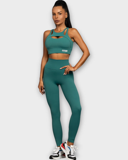 Leggings Scrunch Bum cu talie înaltă - verde
