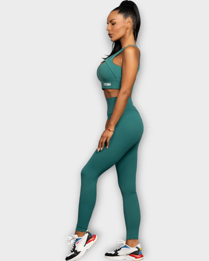 Leggings Scrunch Bum cu talie înaltă - verde
