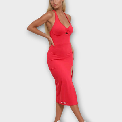 Rochie elegantă - Ea le poate face pe ambele - roșu