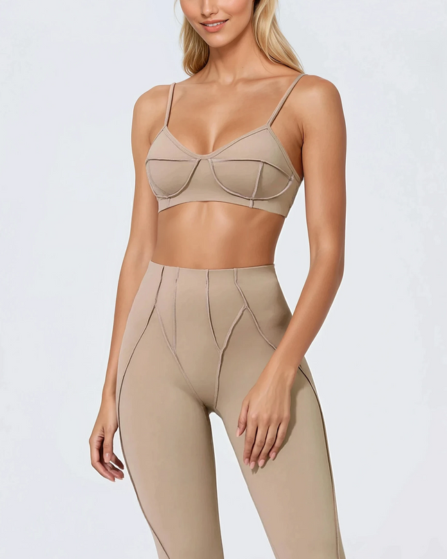 Bustieră cu paragate - Suport întărit și confortabil, cu tampoane - Negru 