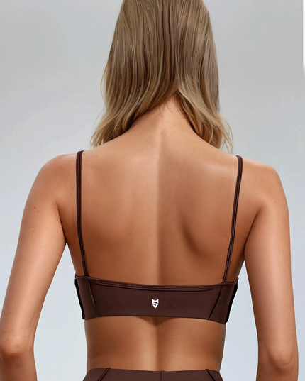 Bustieră cu paragate - Suport întărit și confortabil, cu tampoane - Negru 