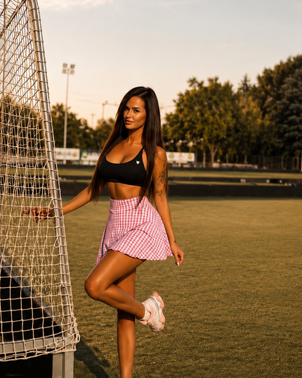 Fusta cu pantaloni scurți încorporați - Negru | Varsity