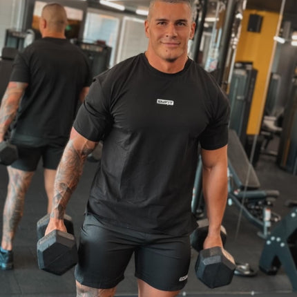 Tricou sport pentru bărbați - negru | Seria Deluxe SMFit