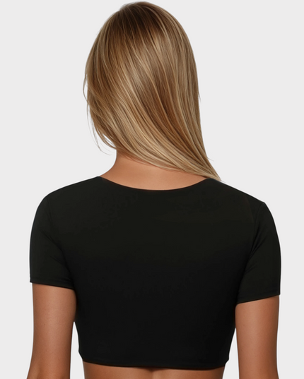 [ПРЕДПРОДАЖБА] Бюстие Crop top - Черен - Наличен от 31.08