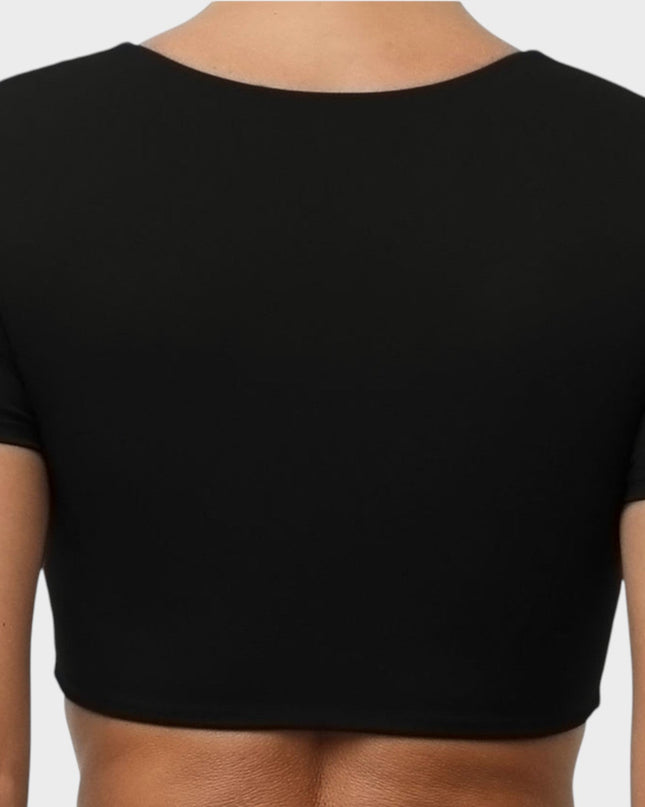 [ПРЕДПРОДАЖБА] Бюстие Crop top - Черен - Наличен от 25.08