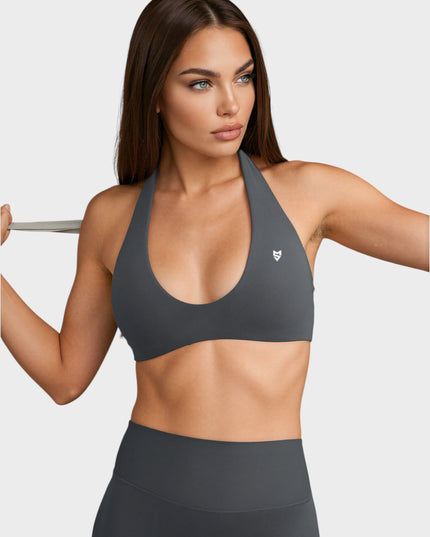 Bustieră Sport Ritmo - Sutien Captusat Push-Up - Negru