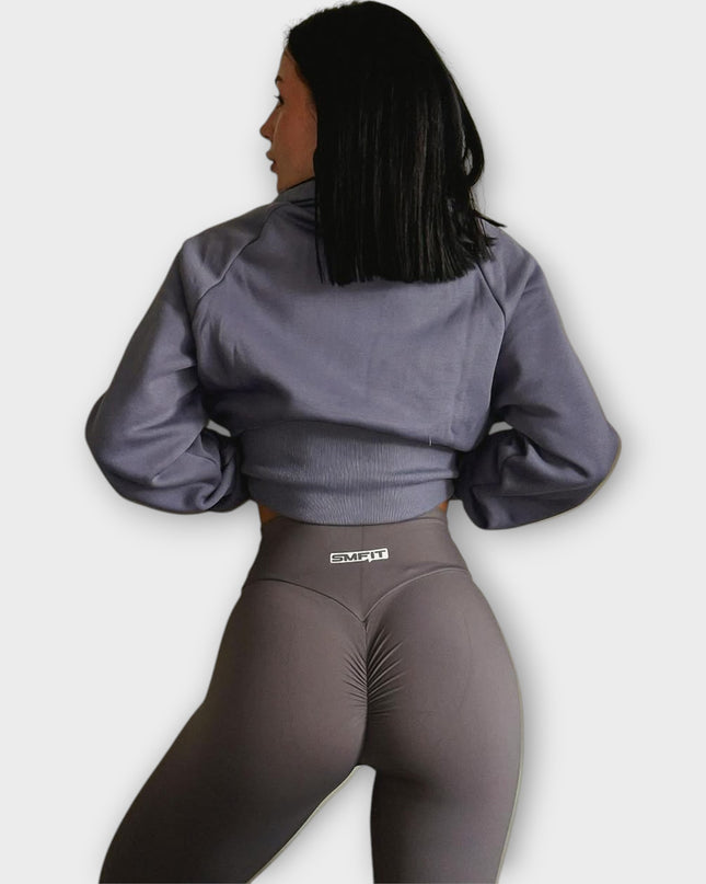 Hanorac, 1/2 Zip Top - Albastru
