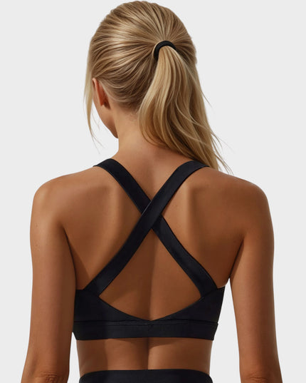 Bustieră cu paragate - Suport întărit și confortabil, cu tampoane - Negru 