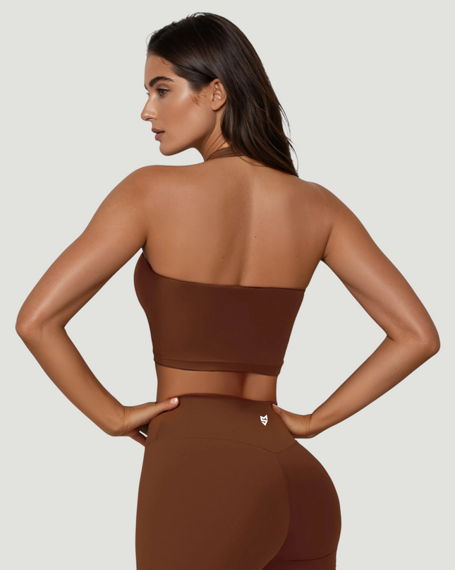 Bustieră cu paragate - Suport întărit și confortabil, cu tampoane - Negru 