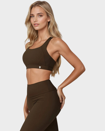 Bustieră cu paragate - Suport întărit și confortabil, cu tampoane - Negru 