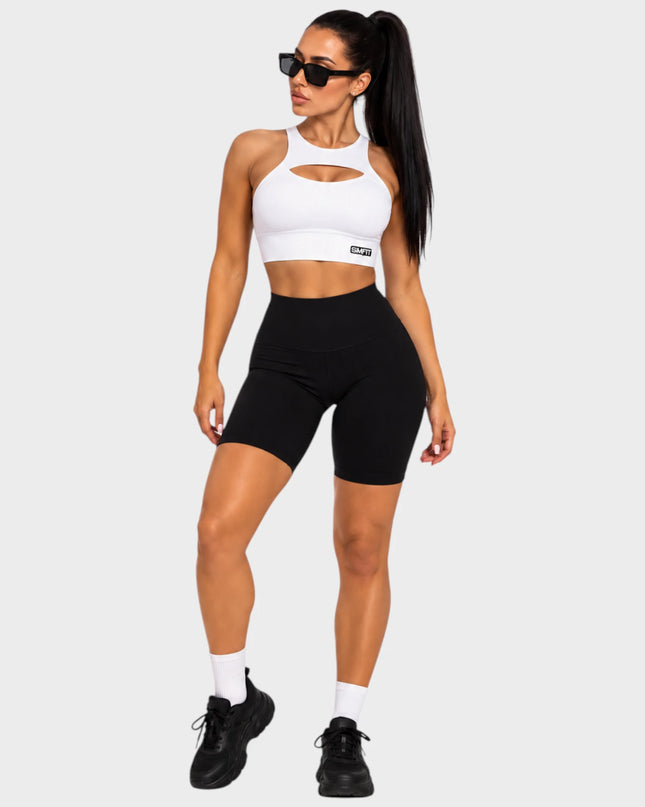 Bustieră Sport Ritmo - Sutien Captusat Push-Up - Alb