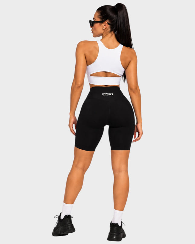 Bustieră Sport Ritmo - Sutien Captusat Push-Up - Alb