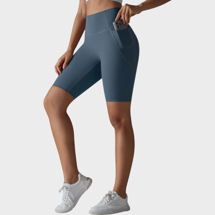 Jambiere sport scurte cu talie înaltă - gri | Seria Deluxe SMFit