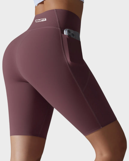 Jambiere sport scurte cu talie înaltă - gri | Seria Deluxe SMFit
