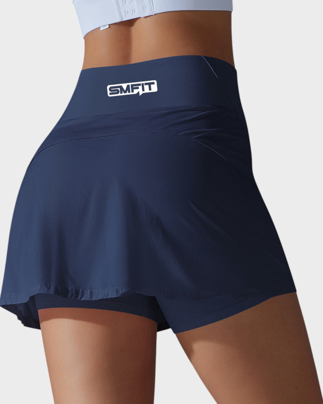 Fusta cu pantaloni scurți încorporați - Negru | Varsity