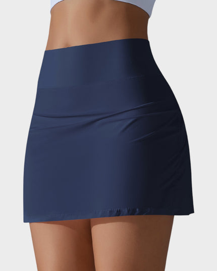 Fusta cu pantaloni scurți încorporați - Negru | Varsity