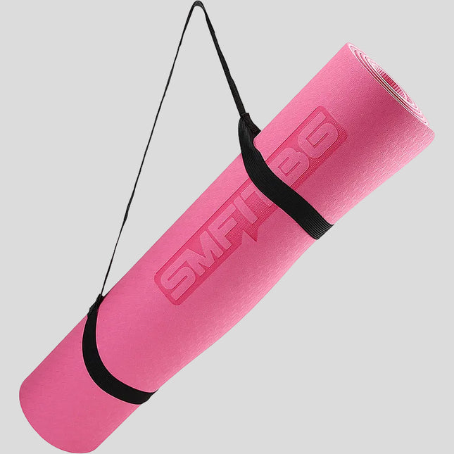 Covoraș de exerciții confortabil - antiderapant pentru yoga, pilates, gimnastică, fitness, aerobic - antibacterian | Seria Premium SMFit