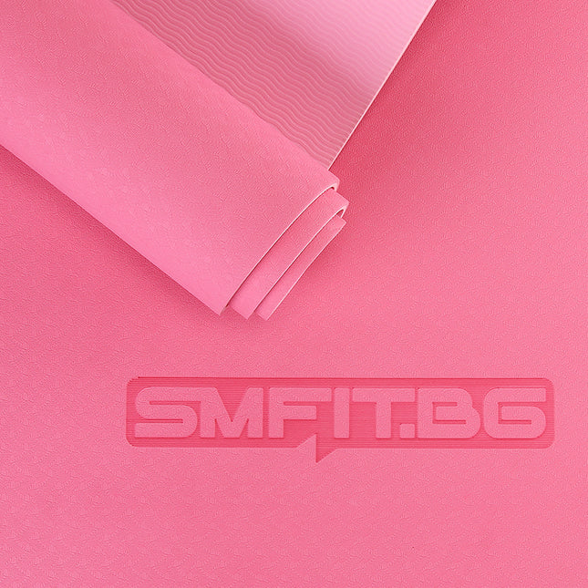 Covoraș de exerciții confortabil - antiderapant pentru yoga, pilates, gimnastică, fitness, aerobic - antibacterian | Seria Premium SMFit