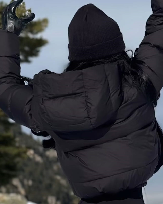 Jachetă de puf - Neagră