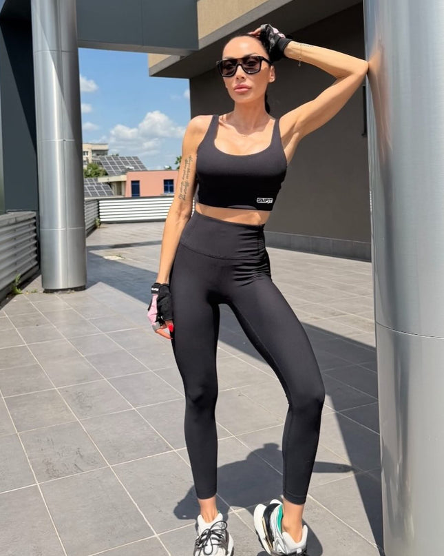 Pană cu nervuri - Slim Fit - Negru | Seria Premium SMFit