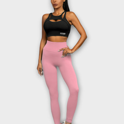 Leggings Scrunch Bum cu talie înaltă - roz