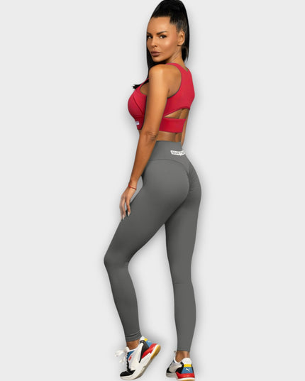 Leggings Scrunch Bum cu talie înaltă - gri