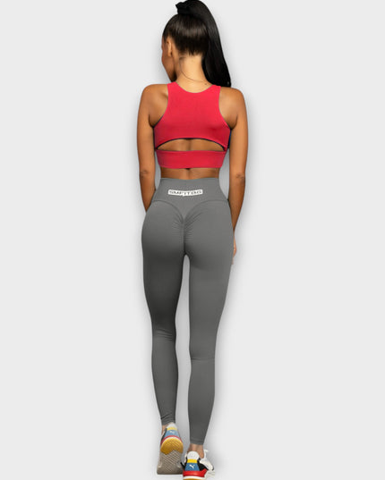 Leggings Scrunch Bum cu talie înaltă - gri