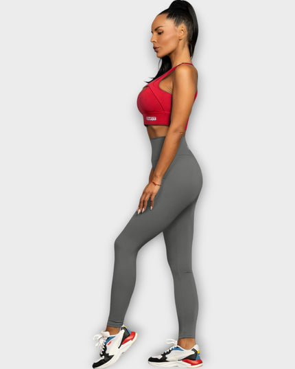 Leggings Scrunch Bum cu talie înaltă - gri
