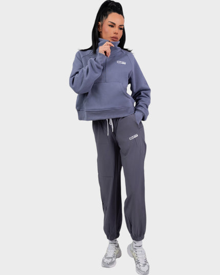 Hanorac, 1/2 Zip Top - Albastru