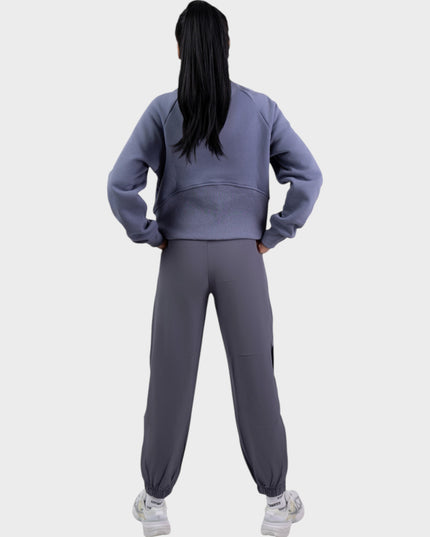 Hanorac, 1/2 Zip Top - Albastru