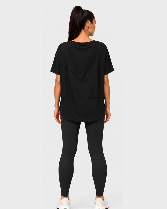 Oversize Тениска (XS-XL) - Черен - D26082
