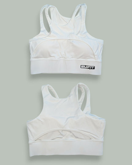 Bustieră Sport Ritmo - Sutien Captusat Push-Up - Alb