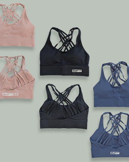 Sutien sport - Elegant și întărit suplimentar, cu tampoane - Negru