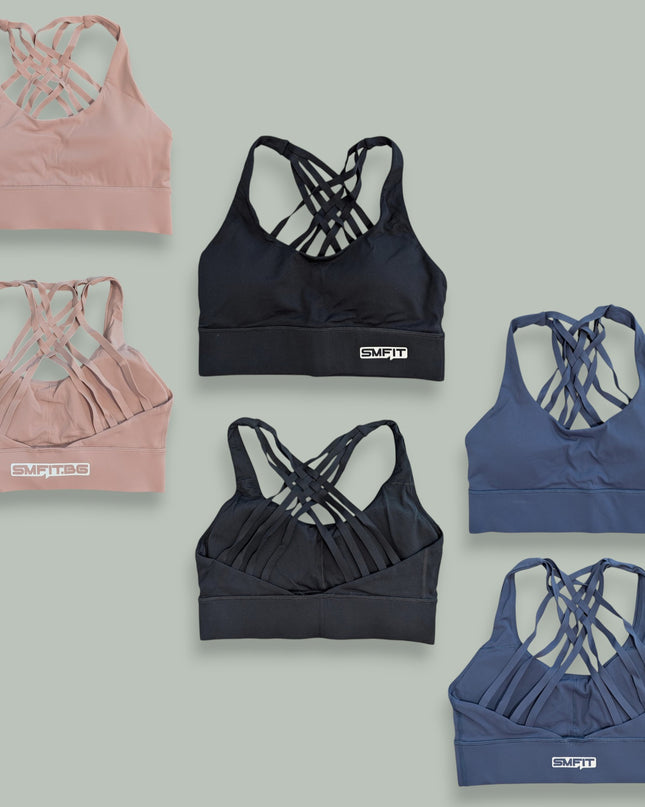 Sutien sport - Elegant și întărit suplimentar, cu tampoane - Negru