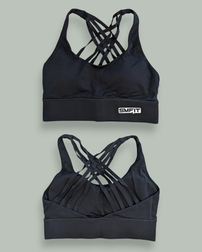 Sutien sport - Elegant și întărit suplimentar, cu tampoane - Negru