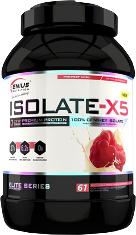Genius Nutrition - Izolat din zer - 2000 g / 61 porții | Izolați-X5